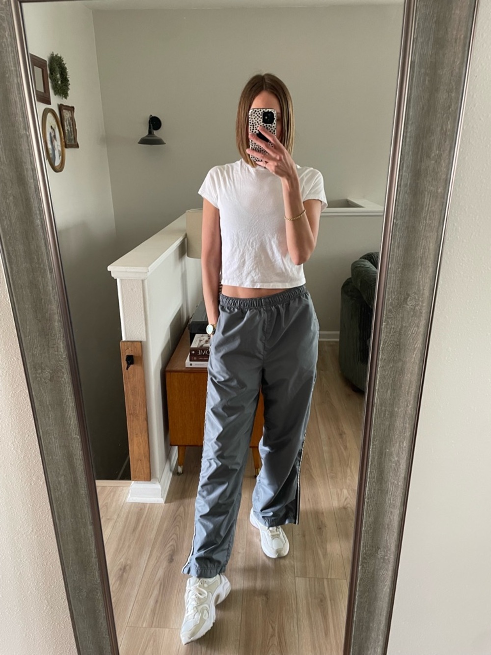 Vintage Old Navy Windbreaker Gray Track Pants